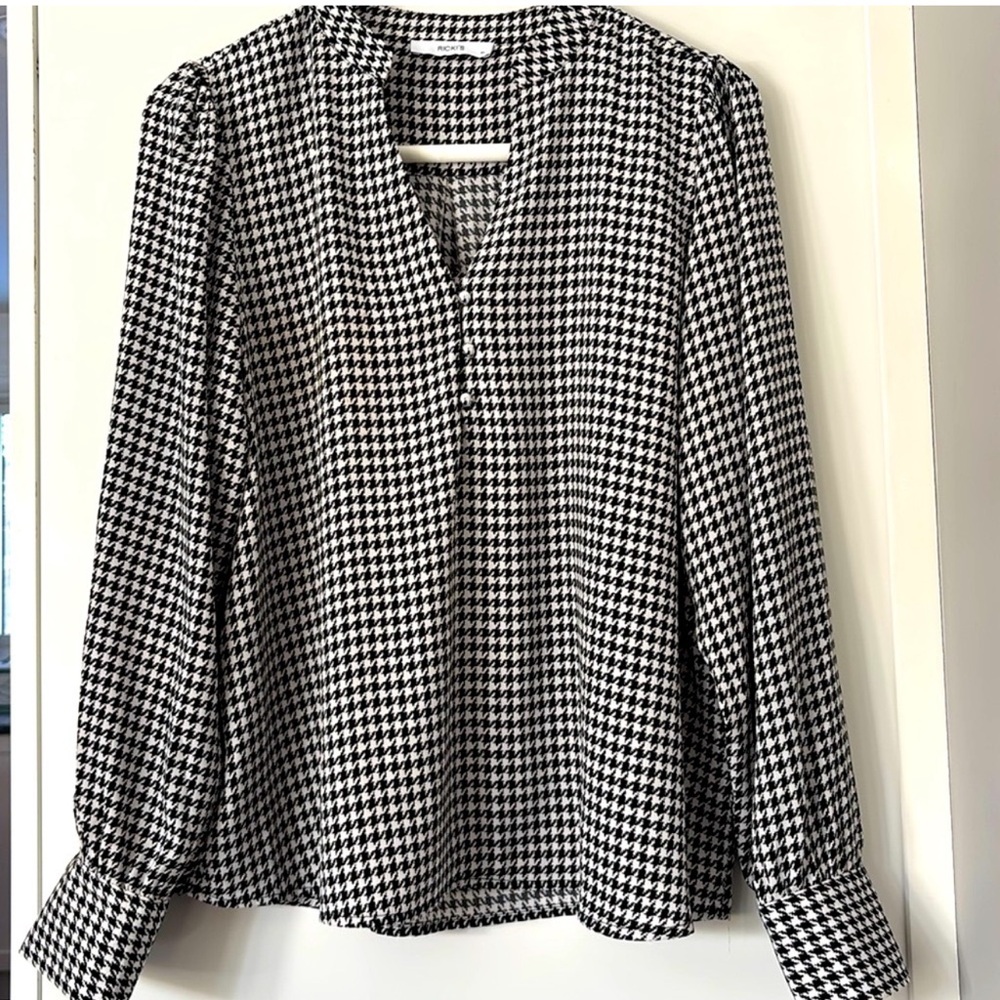 Ricki's - Houndstooth Blouse Sz XL